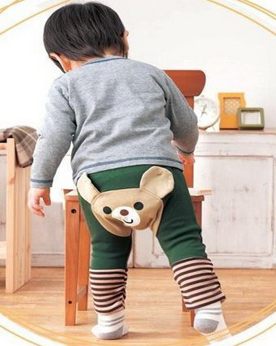 Kids cartoon pants four color with rabbit pattern